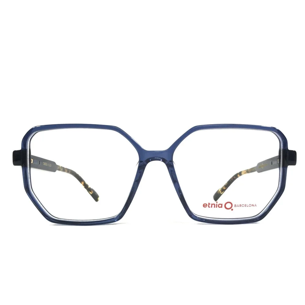 Etnia Barcelona Eyeglasses Frames DASOS BLDB Blue Dark Brown Full Rim 56-15-138